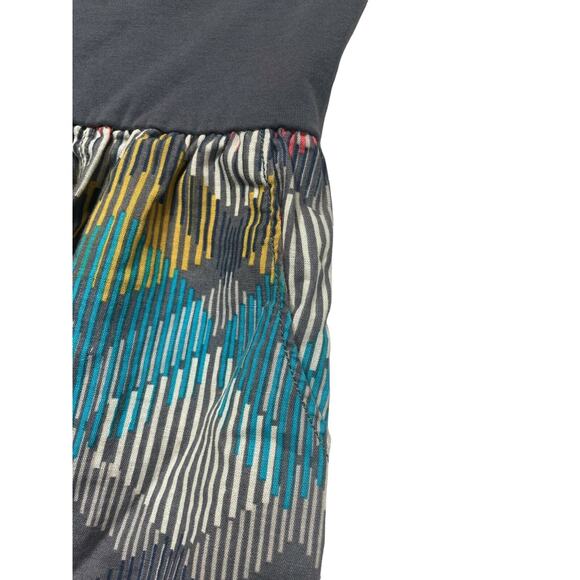 fossil blue green geometric linen pull on skirt size XS Pockets - Picture 2 of 8